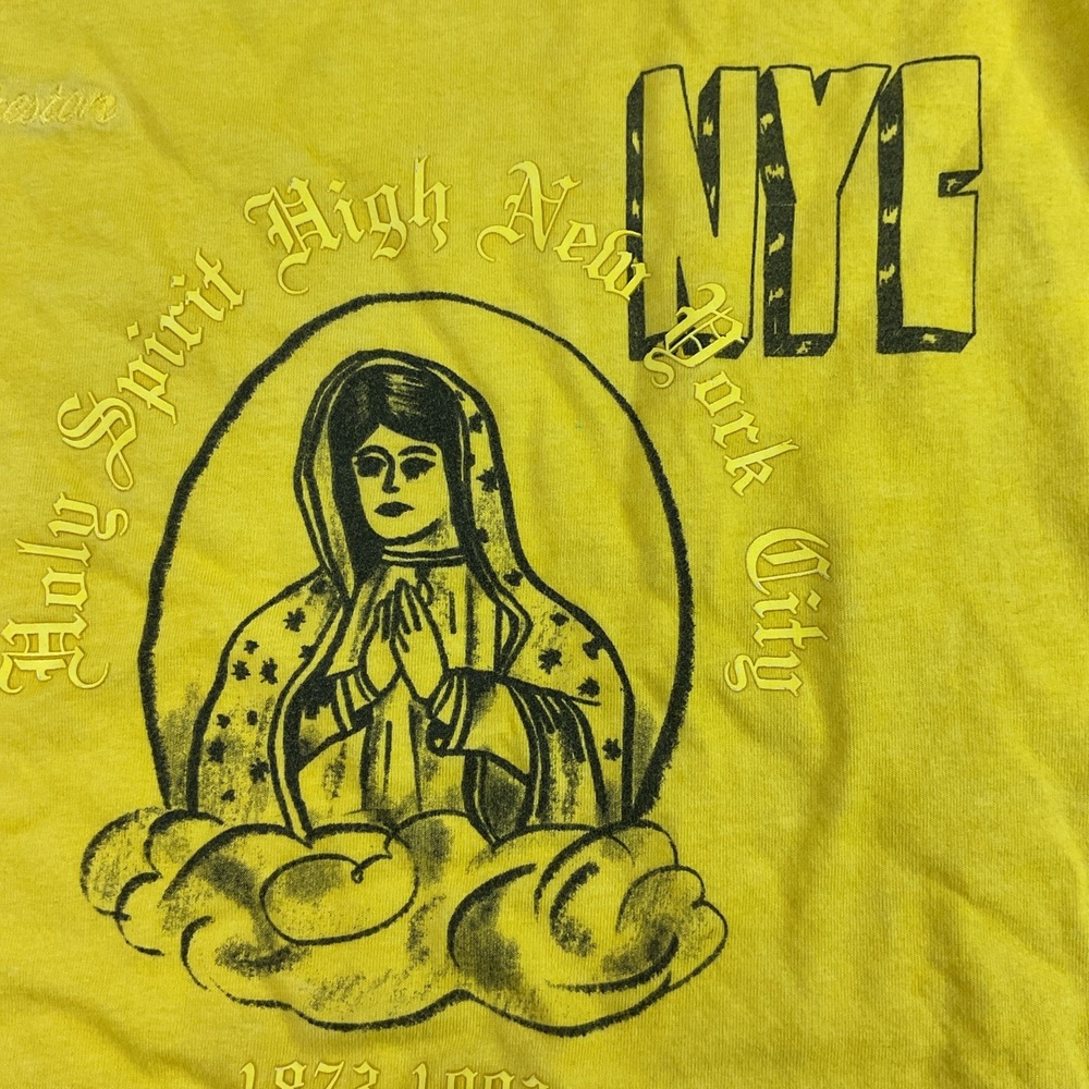 Heron Preston Holy Spirit NYC T-Shirt Men Sz M Short Sleeve Graphic Tee Black - Picture 8 of 15